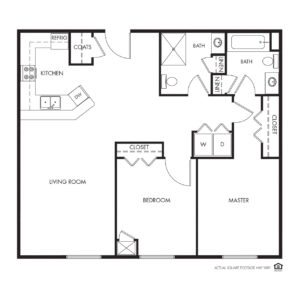 Legacy Independent Living, Iowa City, IA, 2 Bed / 2 Bath Floor Plan - Hoover