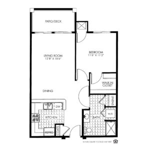 Silvercrest at Garner Independent Living, Davenport, IA, 1 Bedroom Floor Plan - Aurora