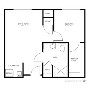 The Fountains Assisted Living, Bettendorf, IA, 1 Bed Room Floor Plan - Pier