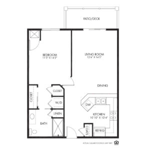 The Fountains Independent Living, Bettendorf, IA, 1 Bed Room Floor Plan - Lark