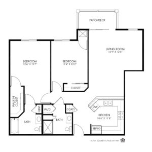 The Fountains Independent Living, Bettendorf, IA, 2 Bed Room Floor Plan - Peregrine II