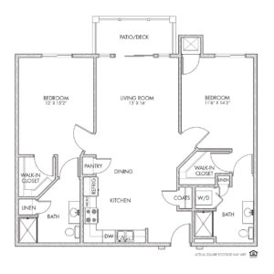 Whispering Creek Independent Living,Sioux City, IA, 2 Bedroom Floor Plan - Scottsdale