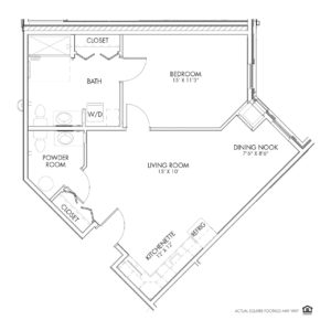 Overlook Village Assisted Living, Moline, IL, 1 Bedroom Floor Plan - Prospect