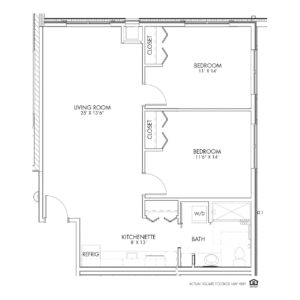 Overlook Village Assisted Living, Moline, IL, 2 Bedroom Floor Plan - Peterson North