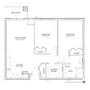 Overlook Village Independent Living, Moline, IL, 2 Bedroom Floor Plan - Montgomery