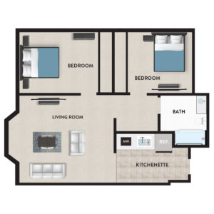 2 Bed Fllor Plan